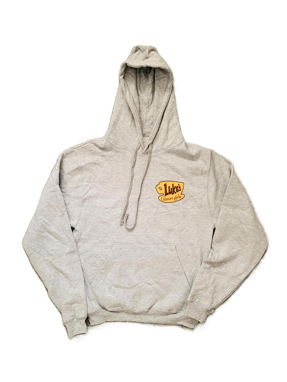 Gilmore Girls Luke’s Diner Hoodie Gray XS Pullover TV Show Sweatshirt